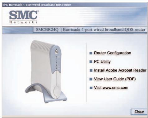 SMC BR24Q - Utilisation du cd-rom d'installation - 1