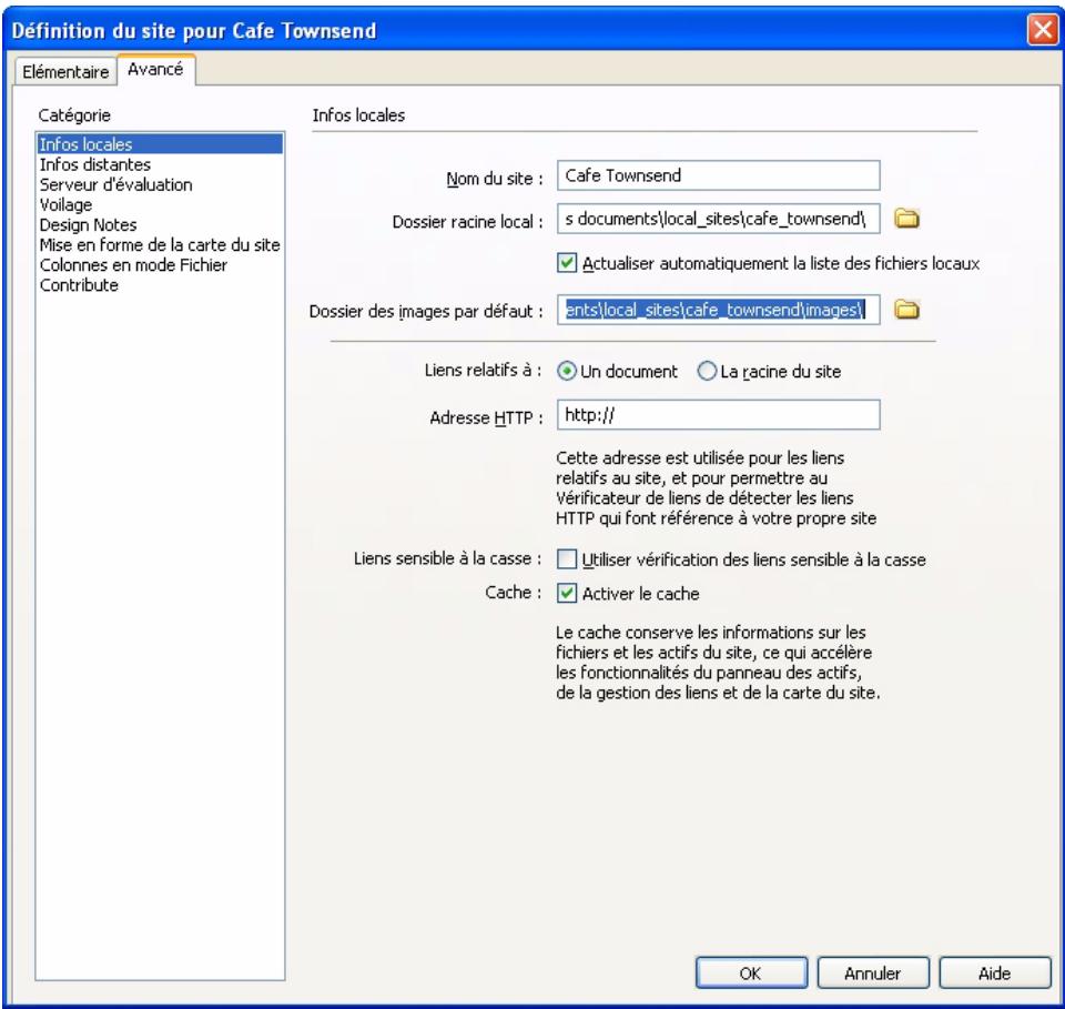 MACROMEDIA DREAMWEAVER 8-BIEN DMARRER AVEC DREAMWEAVER - Définissez un dossier local - 1