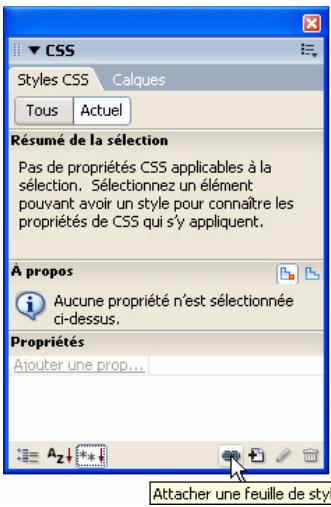 MACROMEDIA DREAMWEAVER 8-BIEN DMARRER AVEC DREAMWEAVER - Associez une feuille de style - 3