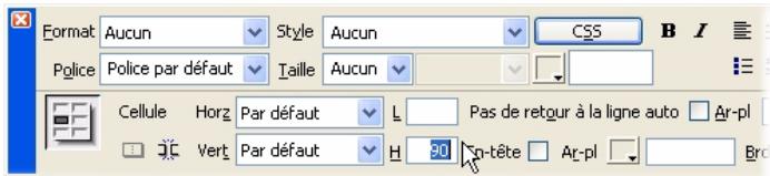 MACROMEDIA DREAMWEAVER 8-BIEN DMARRER AVEC DREAMWEAVER - Définissez les propriétés des tableaux - 3