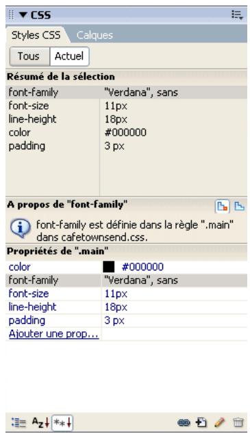 MACROMEDIA DREAMWEAVER 8-BIEN DMARRER AVEC DREAMWEAVER - Panneau Styles CSS - 1