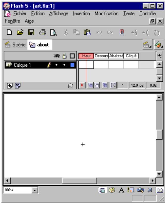 MACROMEDIA FLASH 5 - Pour créer un bouton : - 1