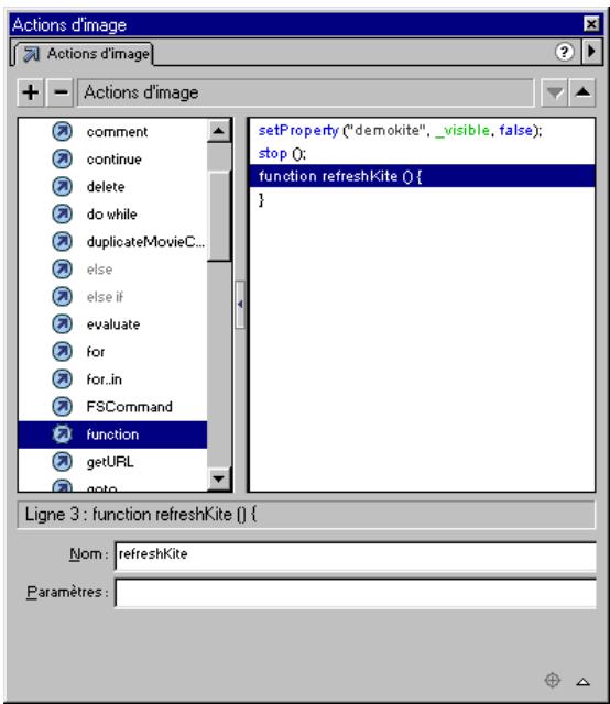 MACROMEDIA FLASH 5 - Définissez une fonction - 4
