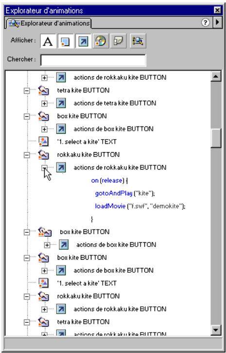 MACROMEDIA FLASH 5 - Utilisez l'explorateur d'animations - 3