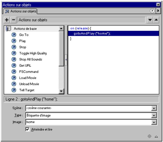 MACROMEDIA FLASH 5 - Pour affecter une action à un bouton ou à un clip : - 1