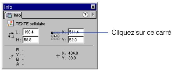 MACROMEDIA FLASH 5 - Modifiez le point d'alignement du bloc de texte - 2