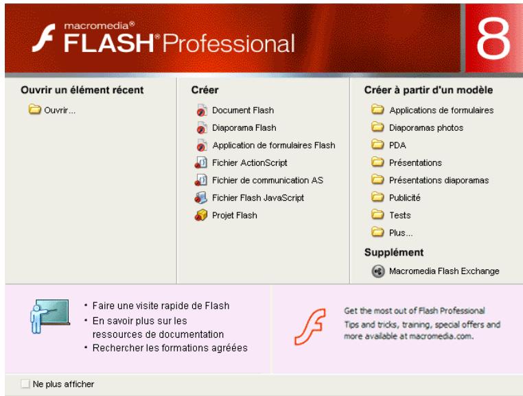 MACROMEDIA FLASH 8-DIDACTICIELS FLASH - Création d'un document - 1