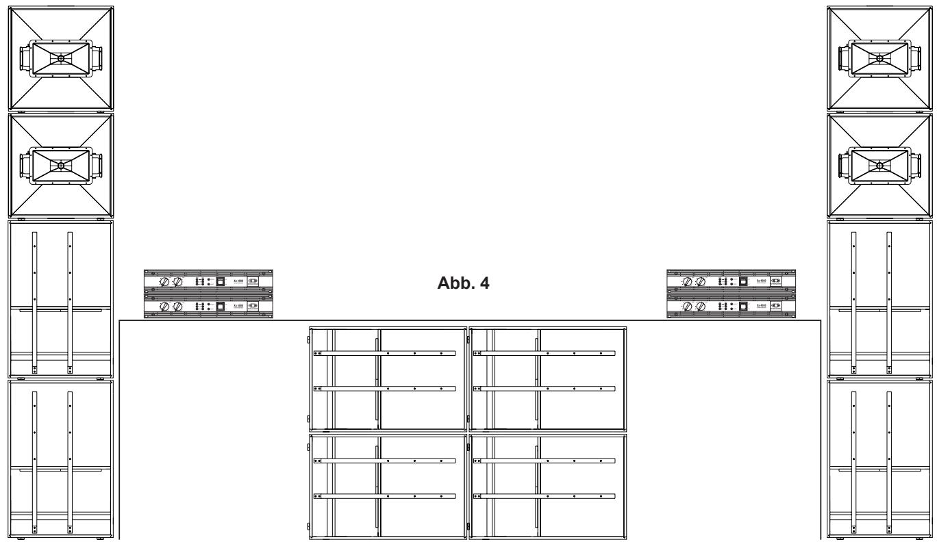 DYNACORD XA 4000 - AUFBAUHINWEISE FÜR AKTIV 2-WEG ANLAGEN - 7