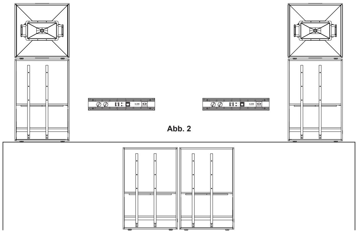 DYNACORD XA 4000 - AUFBAUHINWEISE FÜR AKTIV 2-WEG ANLAGEN - 5