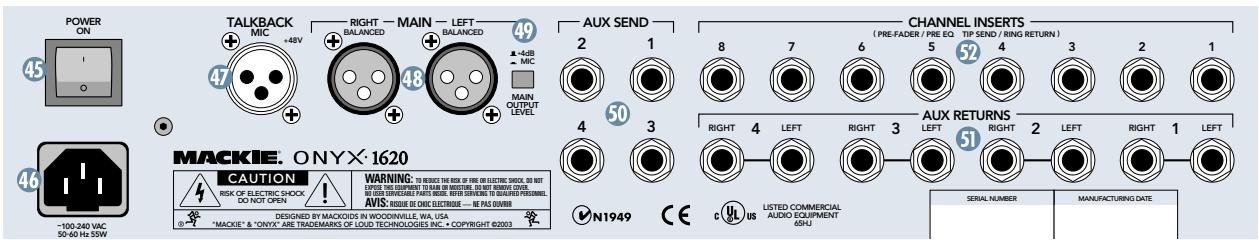 MACKIE ONYX 1620 - CHANNEL INSERT - 2