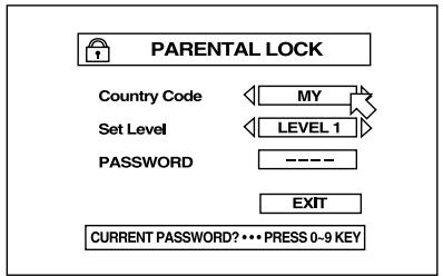 ROTEL RDV-1080 - Setting the Parental Lock - 1