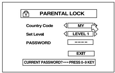 ROTEL RDV-1080 - Réglage du code parental - 1