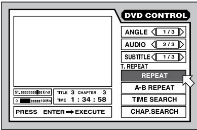 ROTEL RDV-1080 - Pour démarrer une lecture avec répétition: - 1