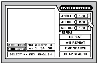 ROTEL RDV-1080 - À partir de l'affichage sur l'écran on-screen display: - 1