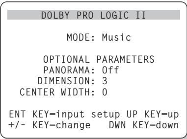 ROTEL RSP-1066 - Sous-menu DTS neo:6 sous-ménudolby PRO LOGIC II - 2
