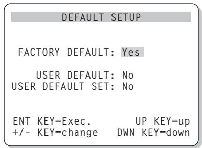 ROTEL RSP-1066 - DEFAULT SETUP Menu - 3