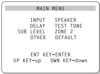 ROTEL RSP-1066 - MAIN Menu - 1