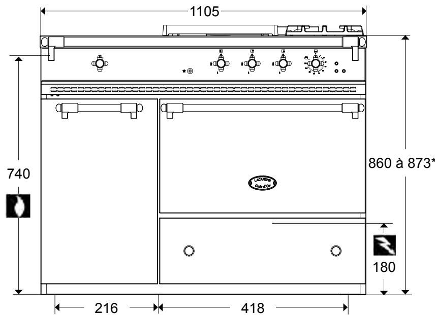 LACANCHE LG1131E - CHASSAGNE &amp; CHAMBERTIN « CLASSIQUE» ET «TRADITION»: TABLES DE CUISSON GAZ - 1