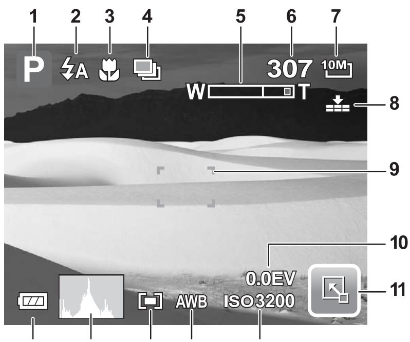 AGFAPHOTO OPTIMA 1338MT - Disposition de l'écran LCD - 1