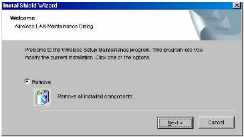 COMET LABS WN568 - Désinstallation sous windows 98/me - 1