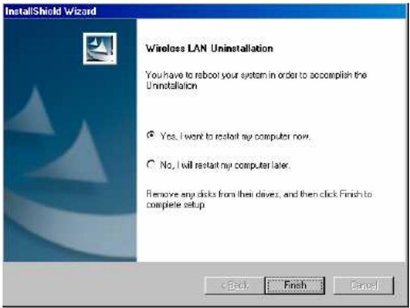 COMET LABS WN568 - Désinstallation sous windows 98/me - 2