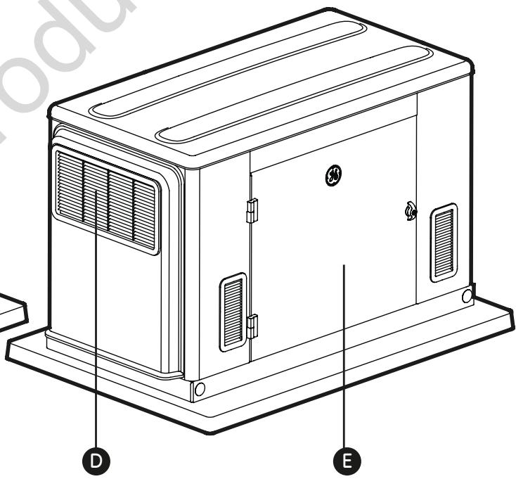 GE HOME NERATOR SYSTEM 12000 WATT - To close access door: - 2