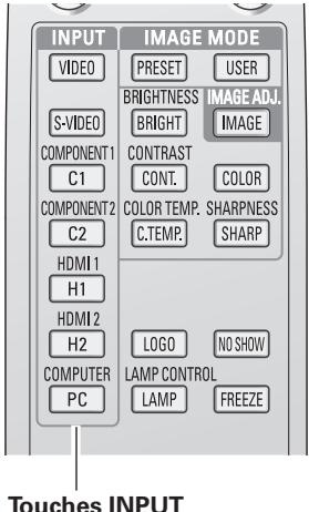 LOGICOM-SANYO PLV-Z3000 - Touches INPUT de la télécommande - 1