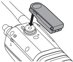 UNIDEN MHS125 - Fixez l'attache-ceinture - 1