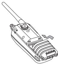 UNIDEN MHS125 - Installer la pile - 2