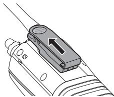 UNIDEN MHS125 - Fixez l'attache-ceinture - 2