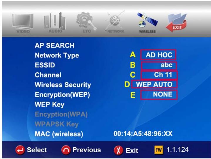 CIBOX WIRELESS CINE BOX HD - Enregistrez les paramètres et revenez au menu principal. - 3