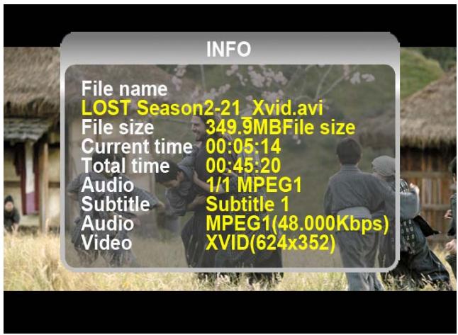 CIBOX WIRELESS CINE BOX HD - Affichage de la durée de lecture actuelle. - 3