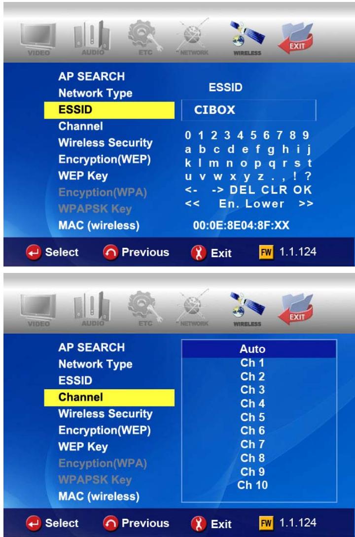 CIBOX WIRELESS CINE BOX HD - CHANNEL (canal) - 1