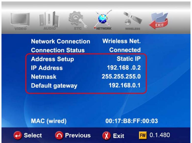 CIBOX WIRELESS CINE BOX HD - Configuration de l'adresse IP : réseau Ethernet utilisant une connexion directe - 4