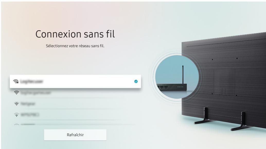 SAMSUNG UE49NU8005, UE55NU8005, UE75NU8005, UE82NU8005, UE55NU8005, UE55NU8005, UE65NU8005, UE75NU8005, UE82NU8005 - Paramètres > Général > Réseau > Ouvrir les paramètres réseau > Sans fil - 2