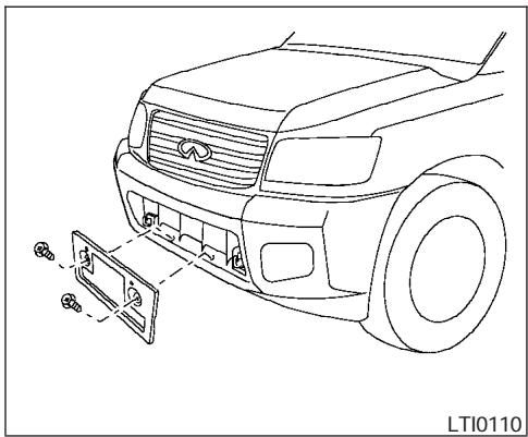 INFINITI IWZW - INSTALLATION DE LA PLAQUE D'IMMATICULATION AVANT - 1