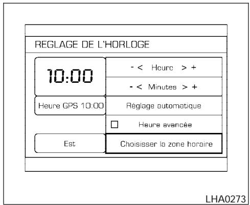 INFINITI IWZW - Réglage de l'heure dans le système de répération par satellites : - 1