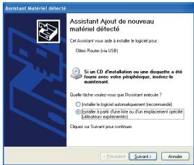 OLITEC SX 200 - Installation des pilotes USB pour windows XP - 1