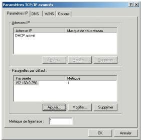 OLITEC SX 200 - Paramétrage du réseau pour PC / windows 2000 PRO - 5