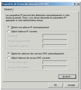 OLITEC SX 200 - Paramétrage du réseau pour PC / windows 2000 PRO - 4