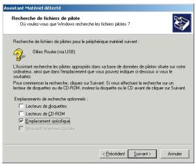 OLITEC SX 200 - Installation des pilotes USB pour windows 2000 pro - 3
