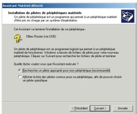 OLITEC SX 200 - Installation des pilotes USB pour windows 2000 pro - 2