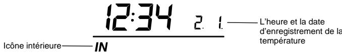 LA CROSS TECHNOLOGY WS-9080U-IT - AFFICHAGE DES DONNEES INTERIEURES MINIMUM AND MAXIMUM : - 1