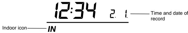LA CROSS TECHNOLOGY WS-9080U-IT - DISPLAY OF INDOOR MINIMUM AND MAXIMUM RECORDS: - 1