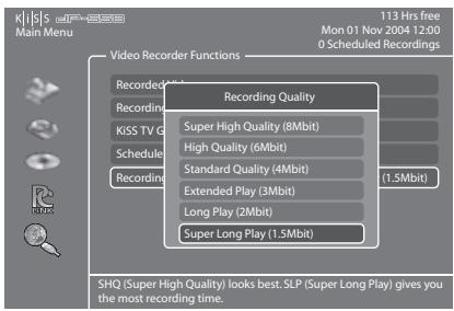 KISS DP-558 - Réglage de la qualité - 1