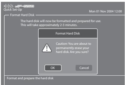 KISS DP-558 - Formattage du disque dur - 1