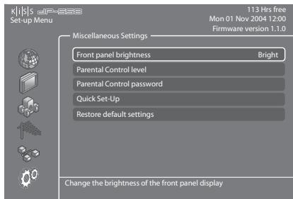 KISS DP-558 - Paramètres divers - 5