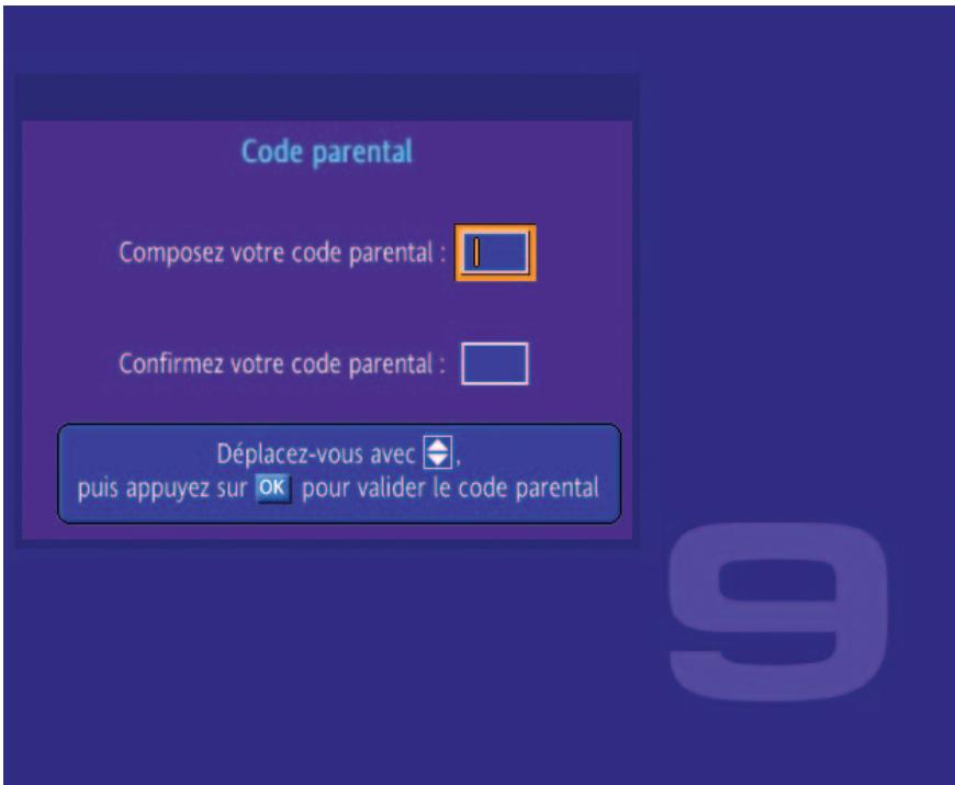 NEUF TELECOM NEUF TV - - Etape 2 : Création du code parental - 1