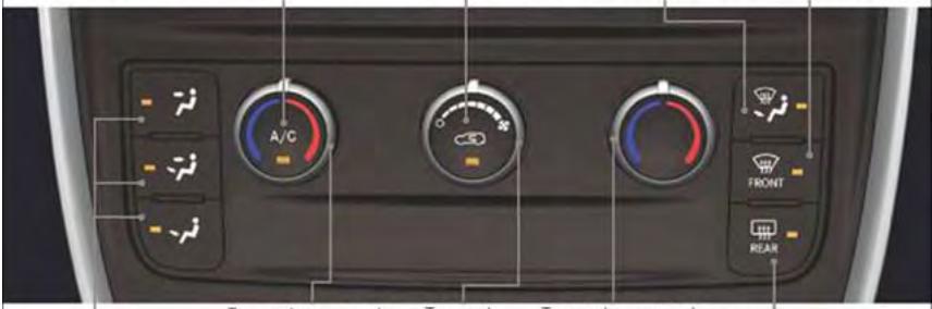 DODGE GRAND CARAVAN - COMMANDES DE CHAUFFAGE-CLIMATISATION MANUELLES - 1