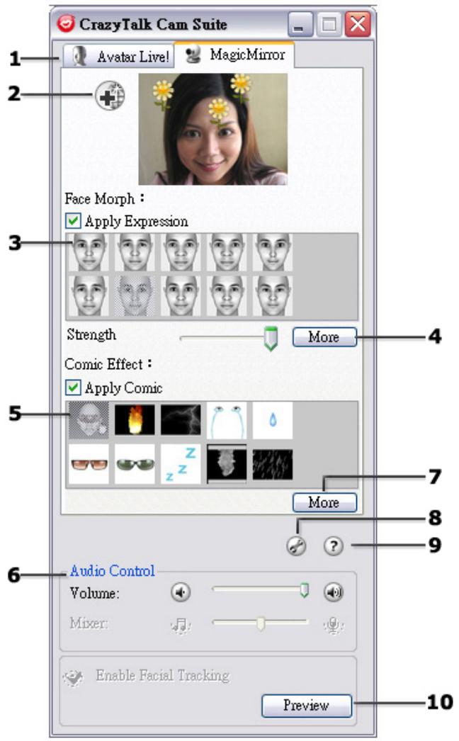 GENUIS MESSENGER 310 - Interface magicmirror: - 1